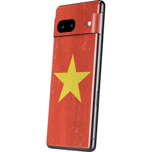 Vietnam Flag Distressed Pixel Skins